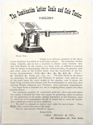 Item #21000305 The Combination Letter Scale and Coin Tester