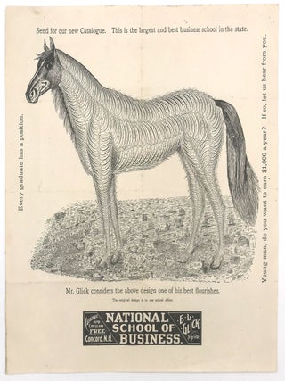 Item #21000394 Printed Advertisement for the National School of Business - Mr. Glick's...
