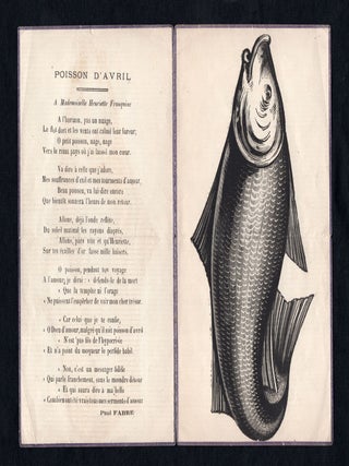 Item #21000452 Poisson D'Avril : April Fools or April Fish Poem. Paul Fabre