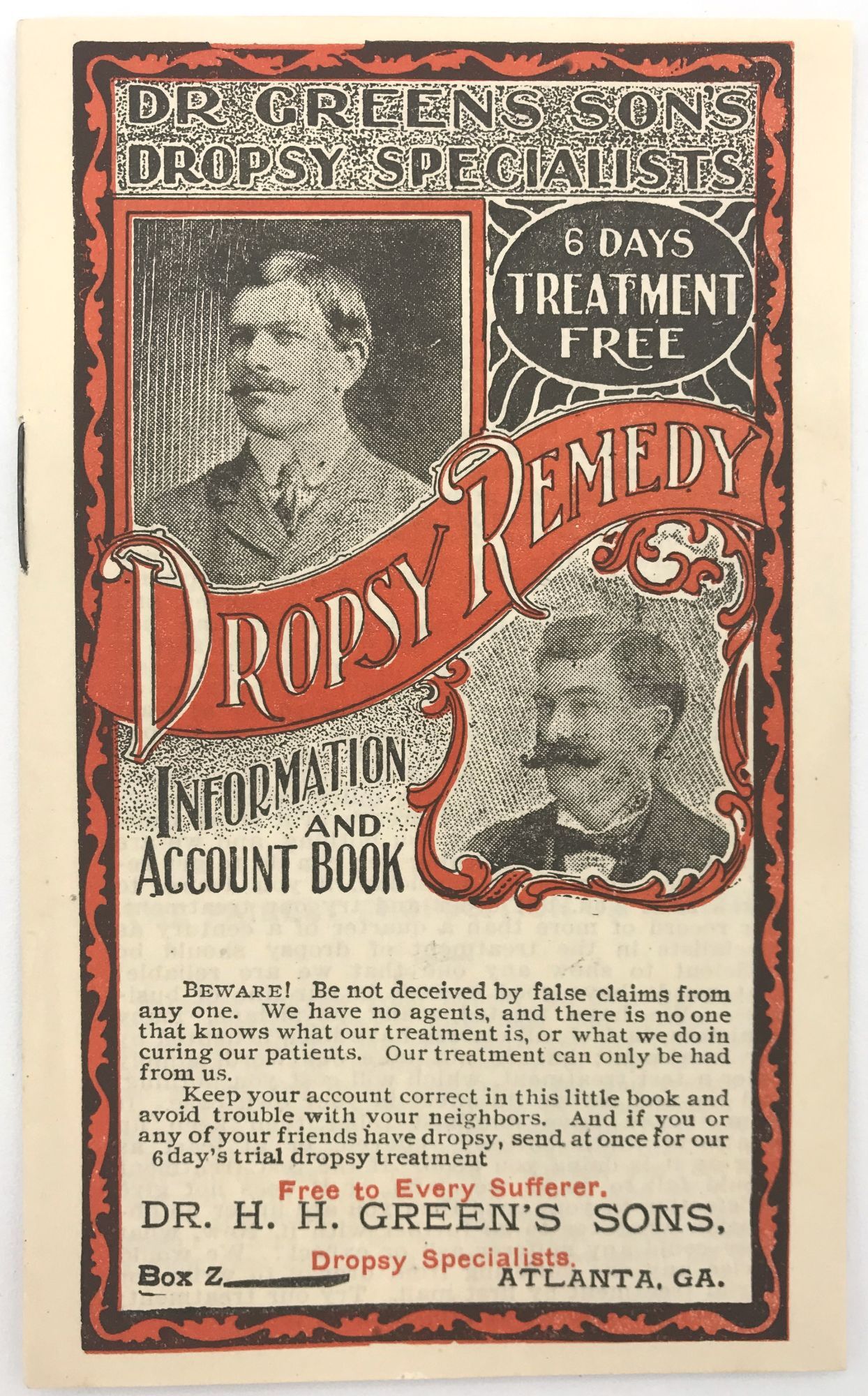 Dropsy Remedy Information and Account Book