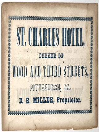 Item #21000483 Advertisement for Competing Pittsburgh Hotels, c.1880