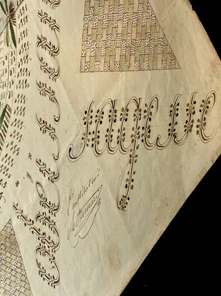 Large format elaborate manuscript Reward Of Merit Attribution for a 7 year old boy
