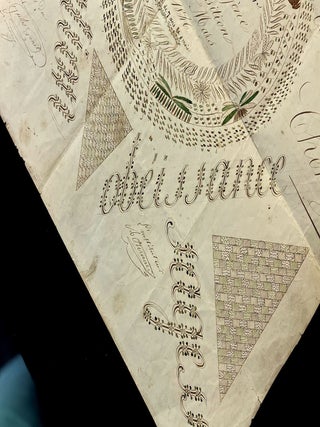 Large format elaborate manuscript Reward Of Merit Attribution for a 7 year old boy