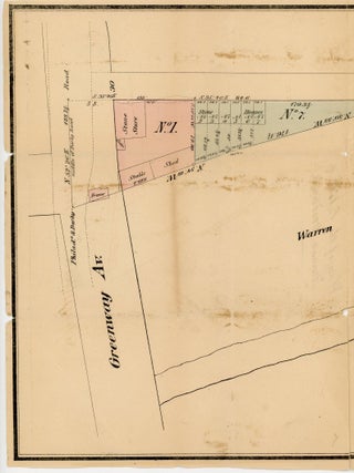 Plan of the Estate of Thomas Woodward - Woodland Cemetery, Schuylkill River
