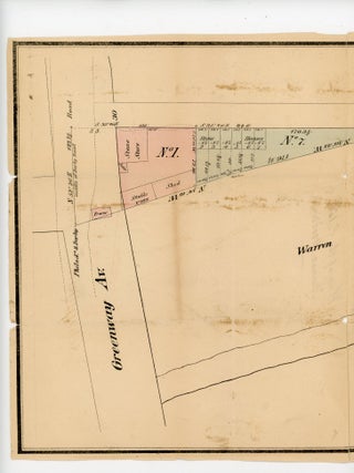 Plan of the Estate of Thomas Woodward - Woodland Cemetery, Schuylkill River