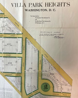 Land Development Plat and Promotion for Villa Park Heights including McKinley Square; Washington DC