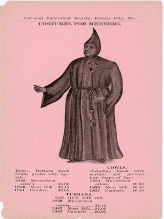 Catalog No. 232, Paraphernalia and Costumes for Local Lodge Room Work of the National Benevolent Society