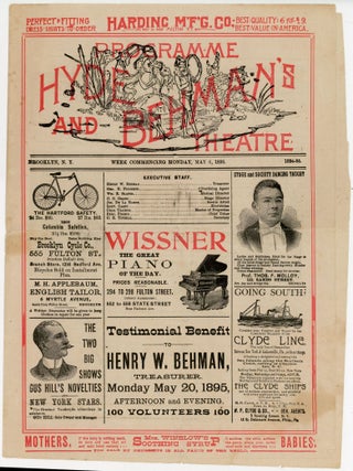Item #21000825 1895 Vaudeville Program for Hyde and Behman's Theatre, Brooklyn