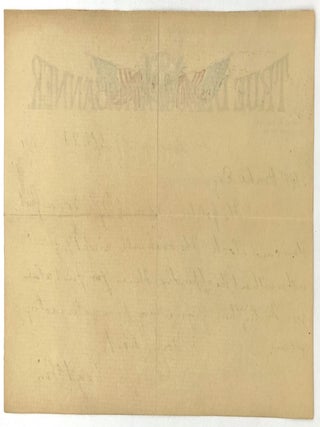 Early 1890s Illustrated Letterhead for Vogt Bros., Printers and Publishers of the "True Democratic Banner"