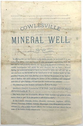 Item #21000996 Cowlesville Mineral Well