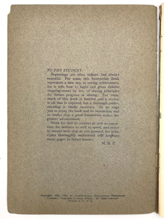Five (5) Booklets on Sewing, Tailoring, and Dress Construction by the Woman's Institute of Domestic Arts & Sciences