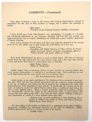 Comments on the Laden Plan of Distribution - Righting the Inherent Wrongs of Society