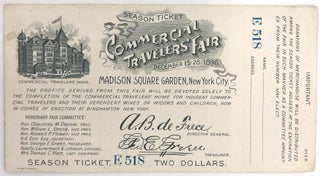 Item #21001552 Season Ticket for Commercial Travelers' Fair, Benefitting Down-on-their Luck...