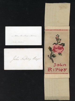 1830s Scherenschnitte Cutwork Valentine & Punch Paper Sampler Rose Bookmark John Ripley, Putnam-Houser House, Belpre, Ohio