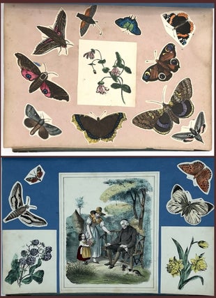 Item #21006676 Victorian Scrapbook with Early Examples of Scraps
