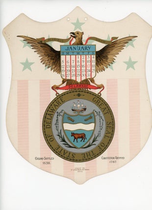 Revolutionary Calendar Dedicated to the Sons and Daughters of the American Revolution Issued under the Auspices of the New York City Chapter DAR - 13 Seals of the 13 Original States