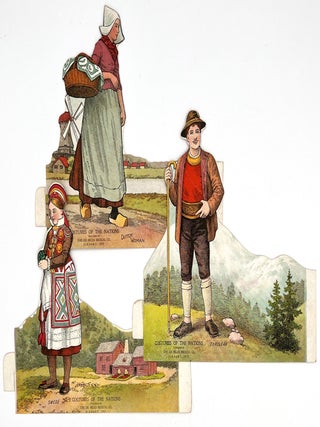 Item #21006993 Costumes of the Nations -- Three (3) Self-standing Advertising Premiums