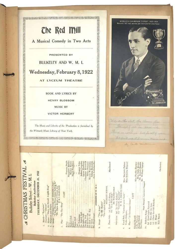 Item #21010903 Social & Cultural History, Entertainment in Connecticut c.1925-1936 - Scrapbook of Ethel Cook. Ethel Cook.