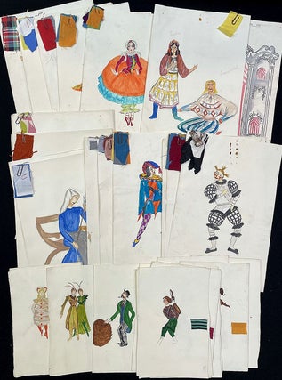 Item #21011456 Theatre costumes with swatches - English puppet theatre