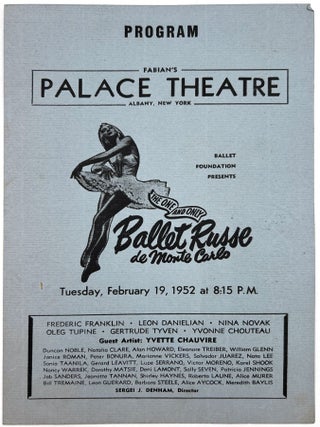 Ballet Russe de Monte Carlo 1951-1952 Program