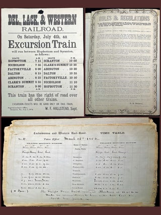Item #21011885 Delaware, Lackawanna & Western Rail-Road Employee Timetables, Rules & Regulations,...
