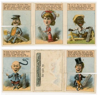 7 metamorphic advertising trade cards promoting the use of tobacco products