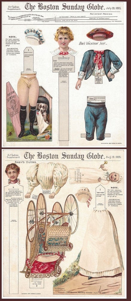 Item #21013555 Art Fashion Supplements Published for The Boston Sunday Globe - Baby's Outing & Boy's Vacation Suit