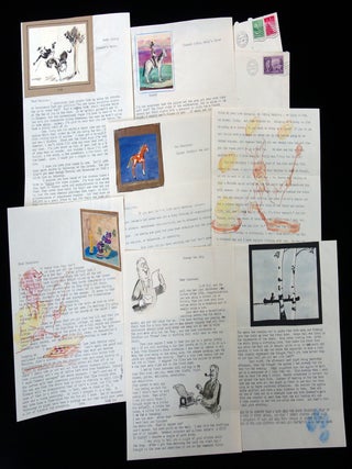Item #21034253 A collection of five (5) immediate post WWII typewritten letters embellished with...