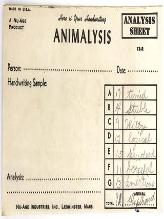Animalysis: A new amusing game of Handwriting Analysis