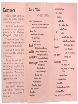 Camp Outfit Manufacturing Co. Advertising Brochure