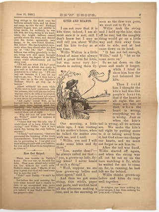 Children's Newspaper "Dew Drops" Vol. 16, Nos. 26, 35, 38, and 40