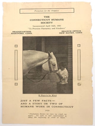 Item #22000418 Connecticut Humane Society Leaflet
