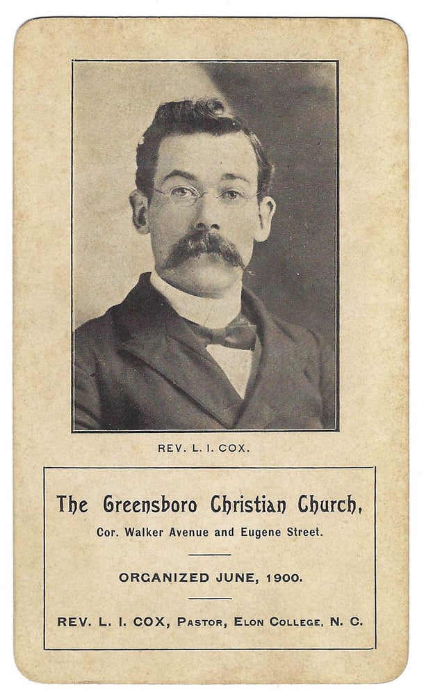 Item #22000423 Photographic Trade Card of the Greensboro Christian Church
