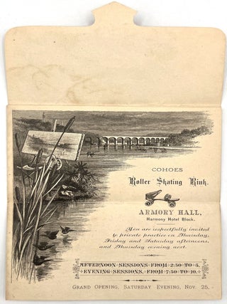 Folding Invitation to Cohoes, New York Roller Skating Rink