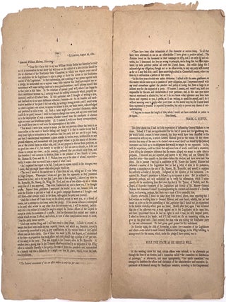 Colonel Frank G. Ruffin's letter. A terrible arraignment. Mahoneism unveiled! The great plot to sell out Virginians to the Republican Party exposed. The Republican Party now and always the bitterest foes of Virginia. Virginians will not wear collars.