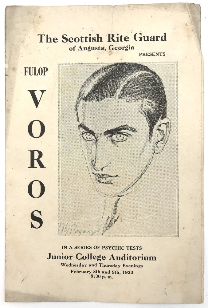 Item #22000534 The Scottish Rite Guard of Augusta, Georgia Presents Fulop Voros in a Series of Psychic Tests