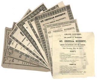 Item #22000558 Nine (9) Handbills Promoting Concerts Given by the St. Cecilia Society of...