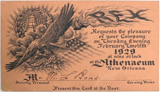 Item #22000633 Mardi Gras Party Invitation -- 1929
