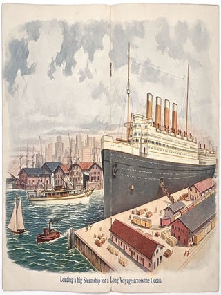 "My ABC of Ships" and "My ABC of Trains" -- Two (2) "Linentex" Picture Books
