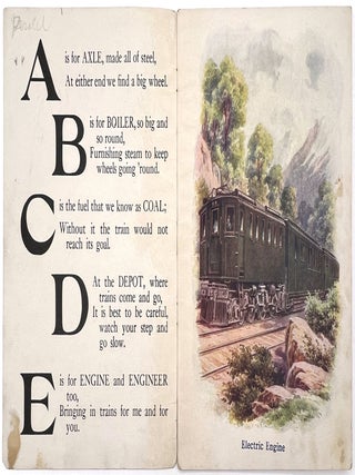 "My ABC of Ships" and "My ABC of Trains" -- Two (2) "Linentex" Picture Books