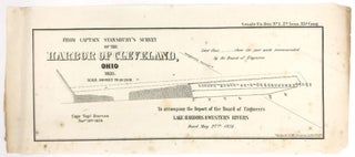 Item #22000679 1854 Engraved Scale Survey of the Harbor of Cleveland, Ohio. Cleveland...