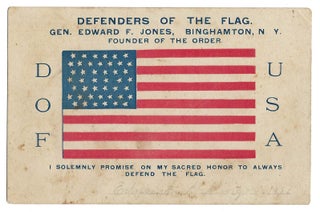 Item #22000721 Signed Defenders of the Flag Oath Card