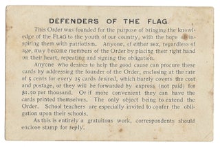Signed Defenders of the Flag Oath Card