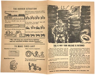 Government-Issued Informational Leaflet with Information on Tire/Rubber Rationing