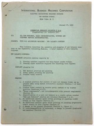 Early IBM Memoranda