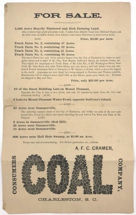 Item #22000743 Advertising Broadside for Consumer's Coal Company