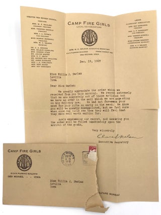 Gathering of Nine (9) Items Relating to Camp Fire Girls
