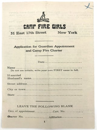 Gathering of Nine (9) Items Relating to Camp Fire Girls