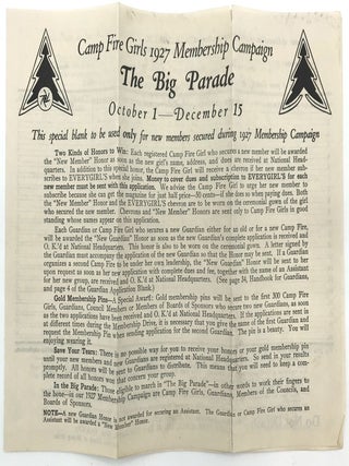 Gathering of Nine (9) Items Relating to Camp Fire Girls