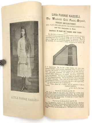 Item #22000872 Booklet Advertising Performances by Child Prodigy Fannie Naegeli -Pianist,...